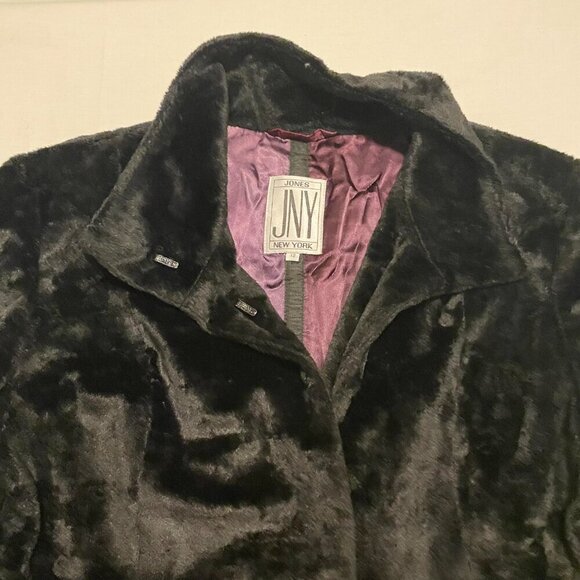 Jones New York Faux Fur Womes Winter Jacket Size 12 - Picture 2 of 16